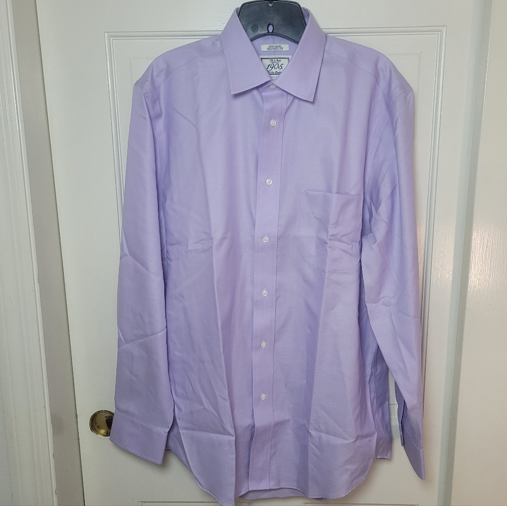 Jos. A. Bank 1905 Light Purple Tailores Fit Dress Shirt Size 16/34